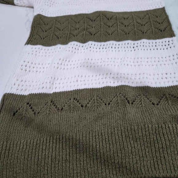 CHARTER CLUB Elegant Green and Cream Women's Cardigan - Picture 13 of 14